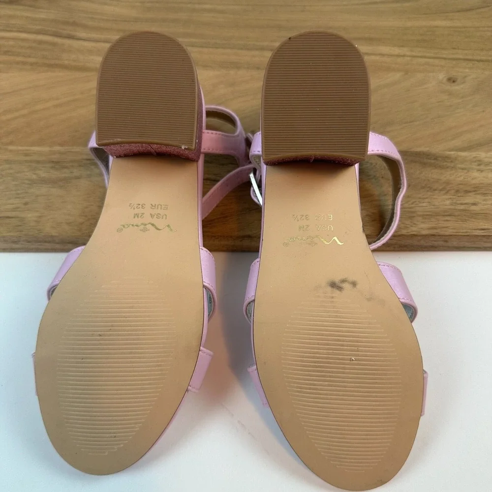 New Big Kids‎ Nina Valentin Purple Heeled Strappy Ankle Strap Sandals Size 2 Y